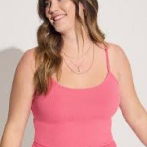 TORRID Honeysuckle Pink Ribbed Scoop Neck Cami Tank Top NWT / Plus 6X - 30